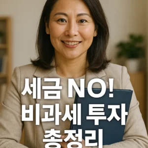 비과세 상품 모음 세금 없는 투자란