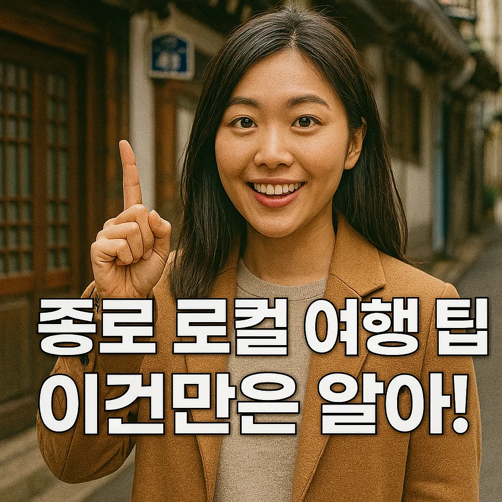 2025년 종로구 로컬 여행 꿀팁 & 핫플레이스 총정리