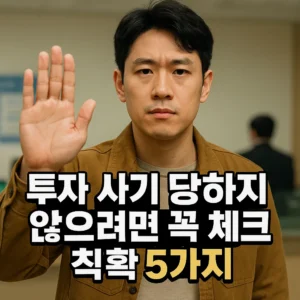 투자 사기 당하지 않으려면 꼭 체크할 5가지