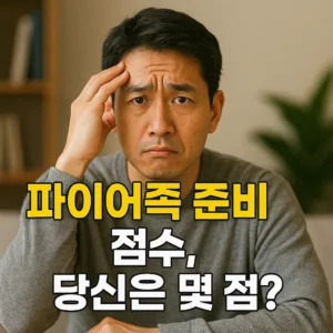 파이어족 준비 당신은 몇 점인가요