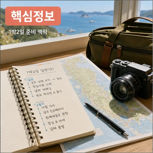 남해군 1박2일 여행 핵심정보 본문 이미지