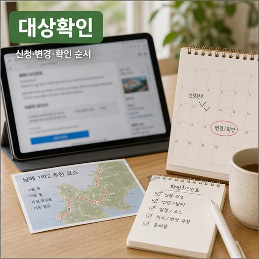 남해군 1박2일 여행 대상확인 본문 이미지