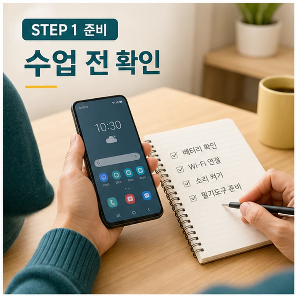 스마트폰 활용 꿀팁! '어디나 5분 클래스'에서 알려드려요 사용법과 활용 팁 본문 이미지 1: STEP 1 준비
