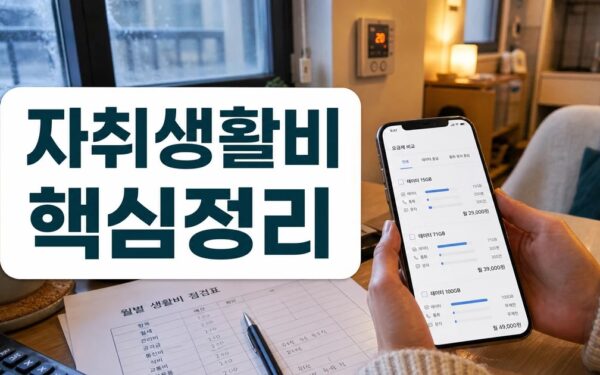 끝없이 올라가는 자취생활비 조건과 주의사항 조건과 주의사항, 비용 체크포인트