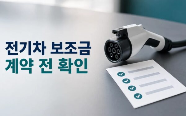 전기차 보조금 2026, 구매 계약 전 확인해야 할 순서