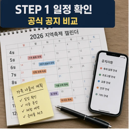 2026 가족 지역축제 공식 일정 확인 이미지