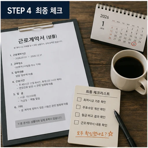 최저임금과 주휴수당 최종 체크리스트 이미지
