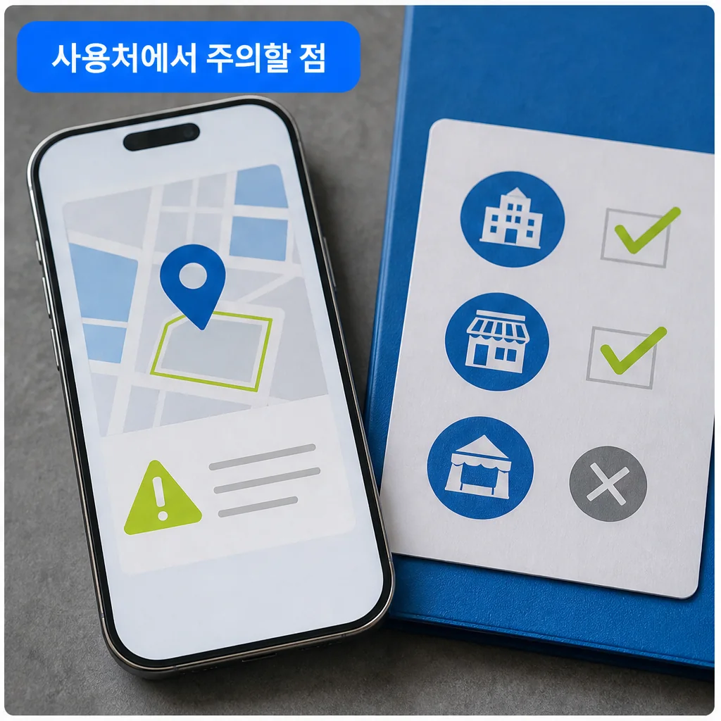 모바일 신분증 사용처 주의사항 이미지