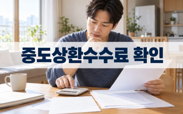 주택담보대출 중도상환수수료 2026: 계산법과 갈아타기 손익 확인