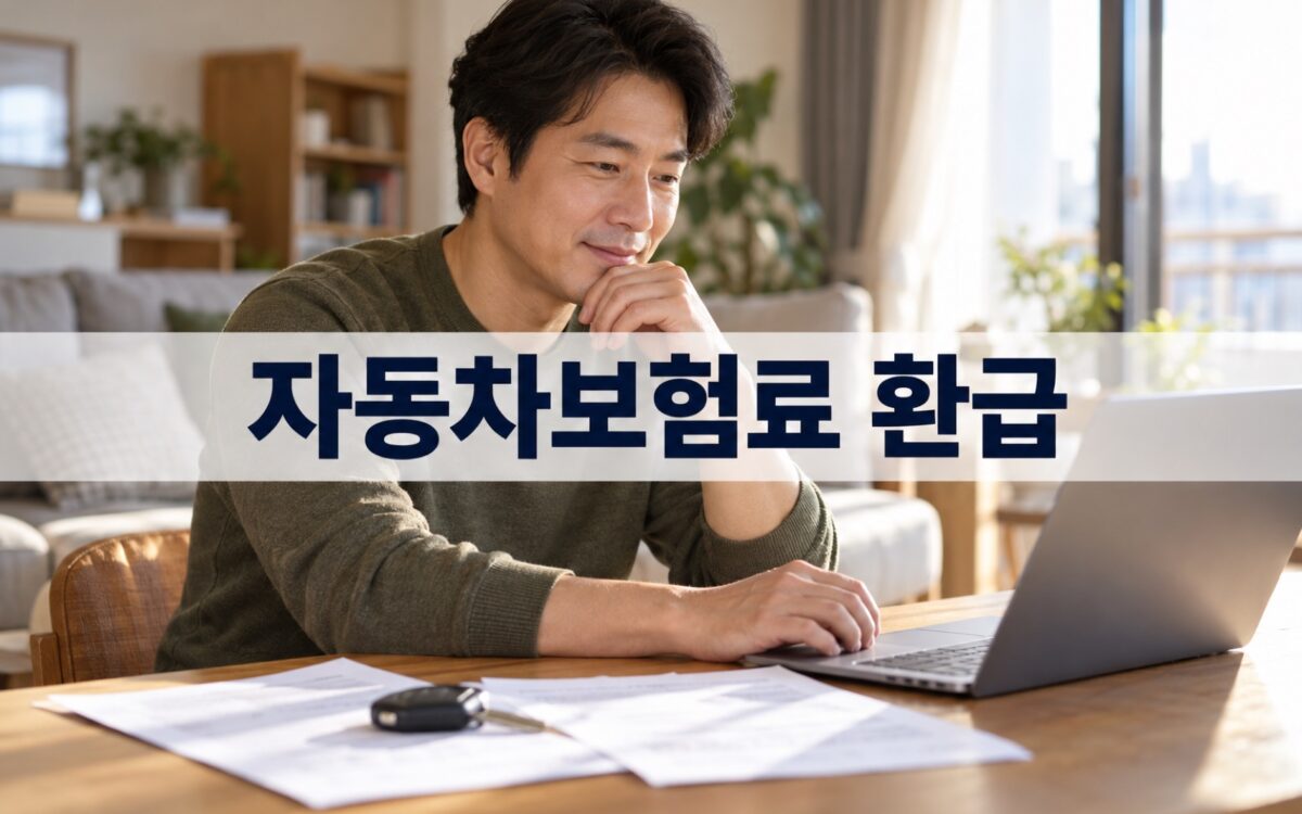자동차보험료 과납 환급 절차를 확인하는 운전자