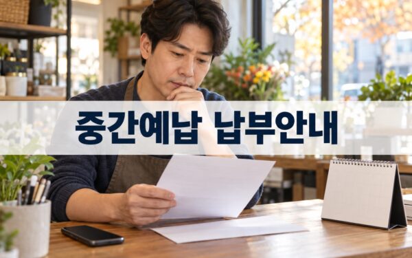 종합소득세 중간예납 납부기한 2026: 대상·분납·추계액 신고