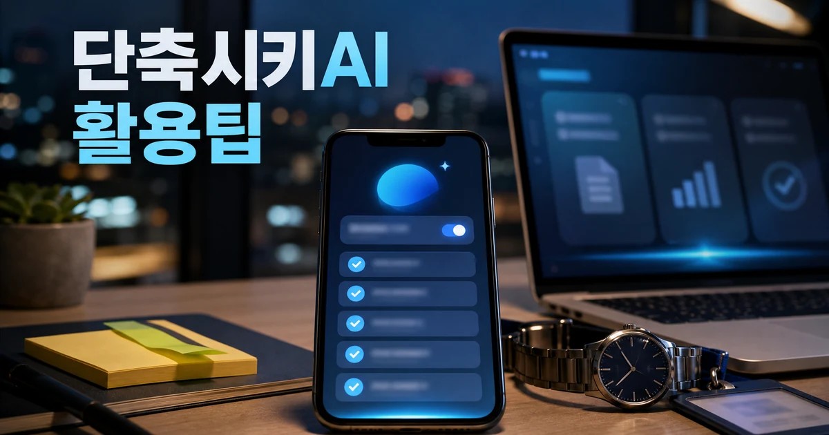 AI 활용으로 퇴근 시간을 줄이는 방법을 보여주는 스마트폰과 노트북 썸네일