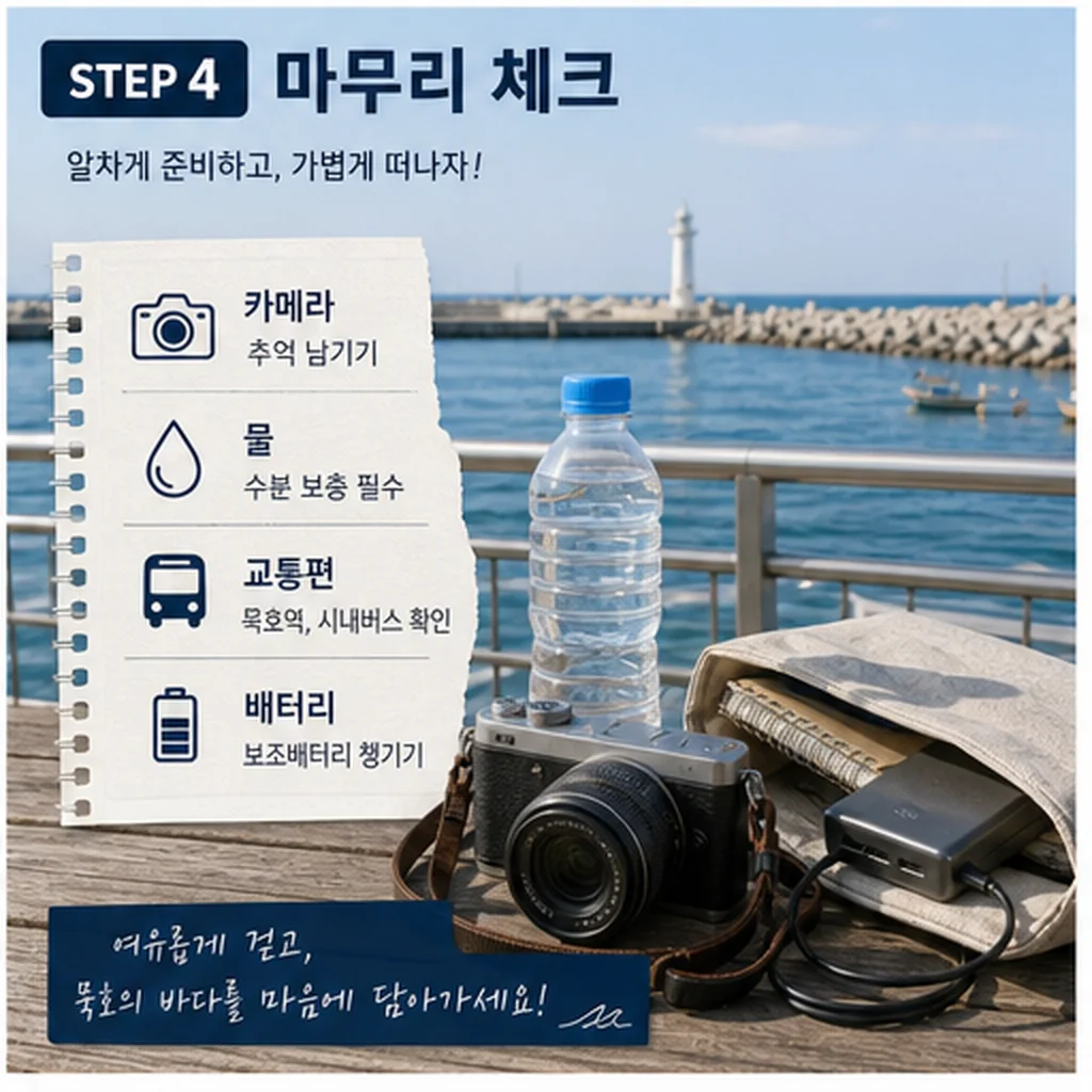 묵호 여행 마무리 준비물 체크리스트 이미지