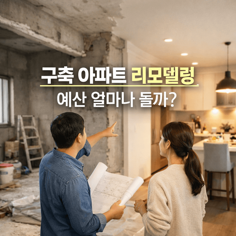 2026년 구축 아파트 리모델링 예산 완전 정복! 평형별 상세 가이드