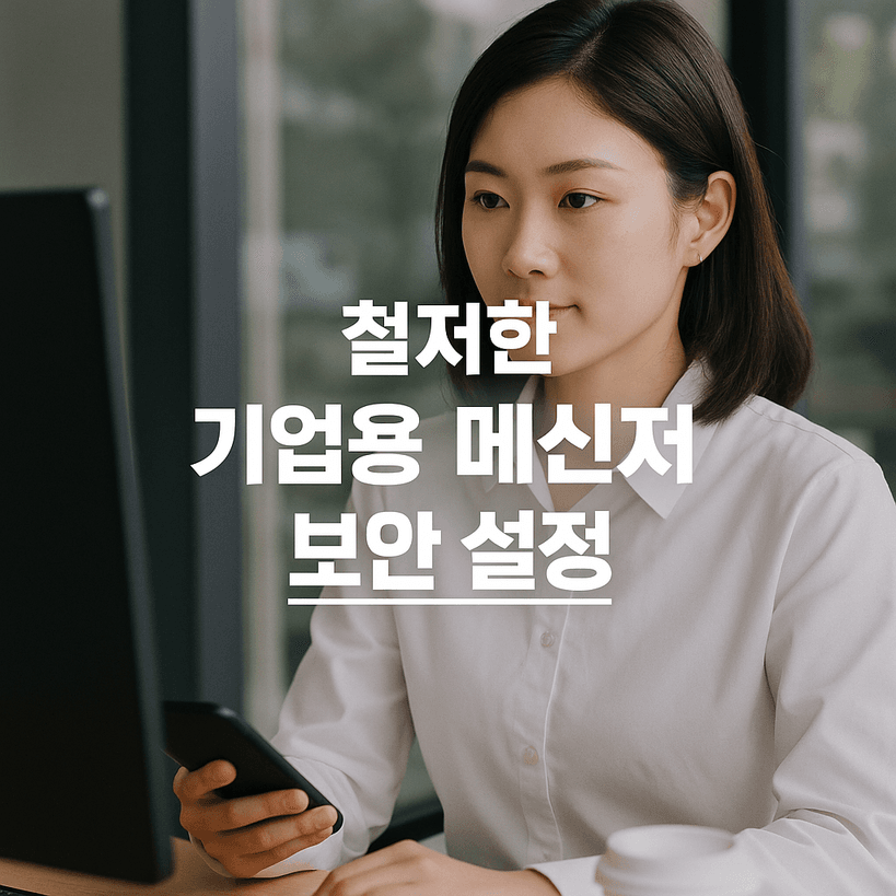 2025년 필수 기업용 메신저 보안 설정 7가지