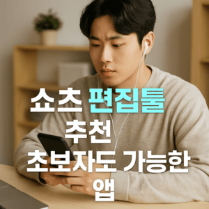 쇼츠 편집툴 추천 초보자도 가능한 앱
