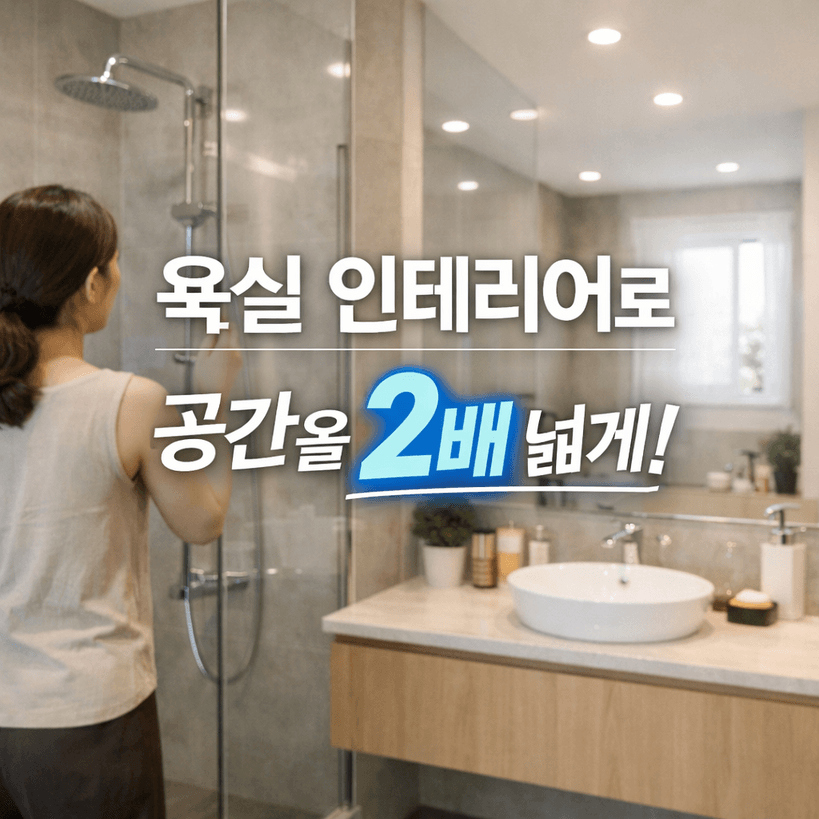 욕실 인테리어로 공간을 2배 넓게! 공간 활용 꿀팁 6가지