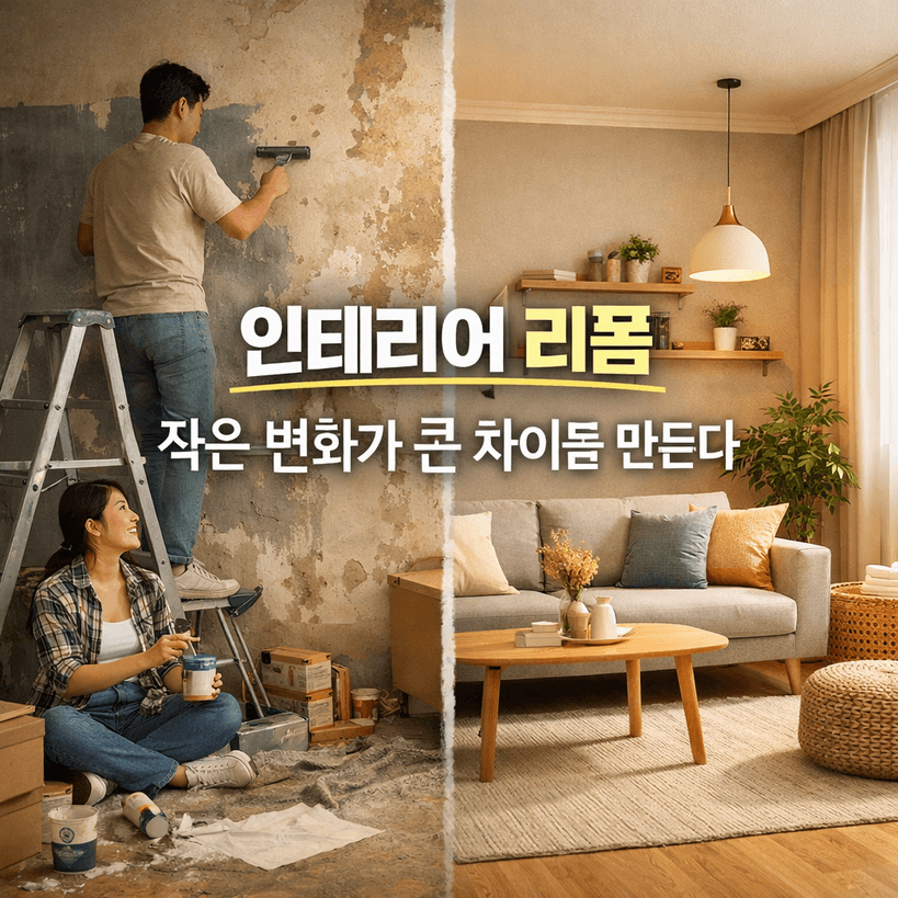 인테리어 리폼, 작은 변화가 큰 차이를 만드는 비밀