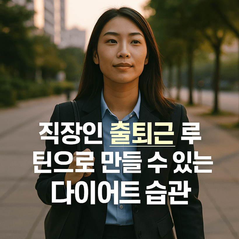 직장인 출퇴근 루틴으로 만드는 다이어트 습관 5가지